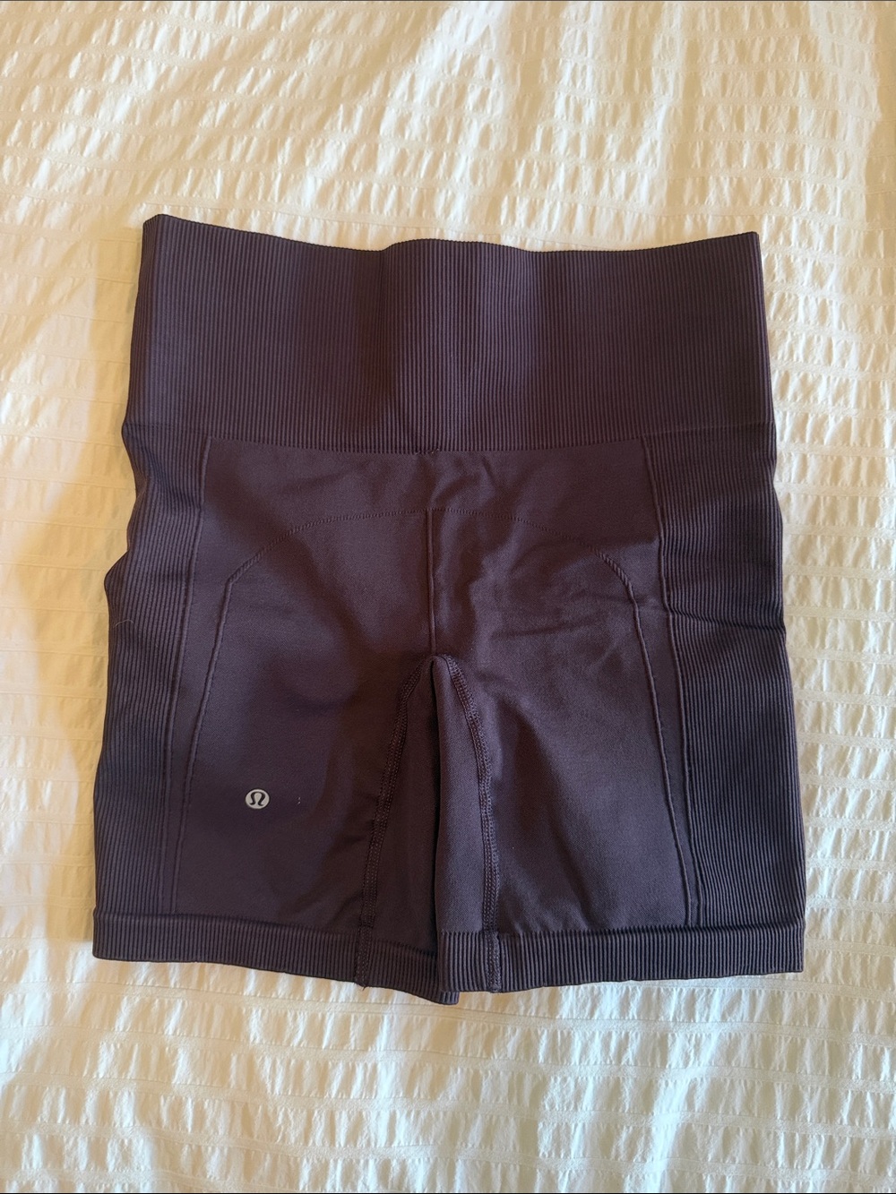 lululemon athletica Ribbed High-Rise Bike Shorts - Plum
